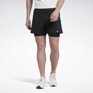 Reebok One Series Running Epic Two-in One Kurze Hose Herren - Schwarz - DE 982-DOA